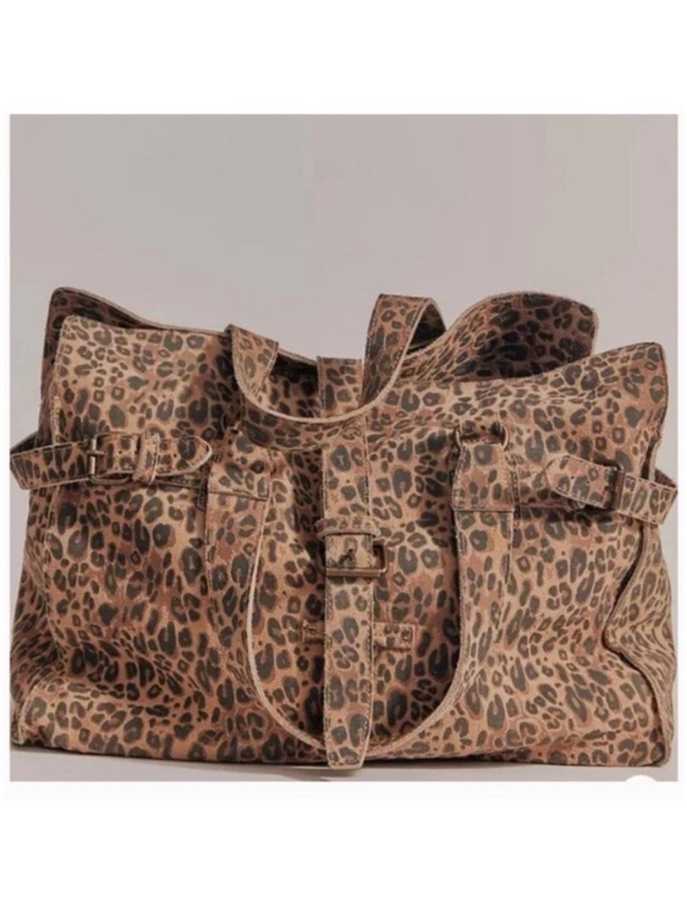 Free people Leopard Print Tote Bag - Brown Animal Print Sold out online